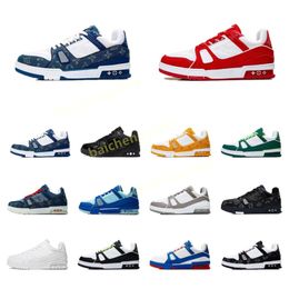 Men Causal Shoes Fashion Woman Leather Lace Up Platform Sole Sneakers White Black mens womens Luxury velvet suede B5