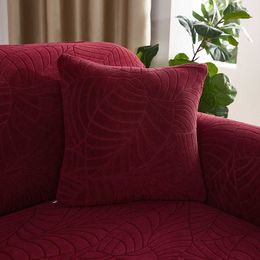 Cushion/Decorative 45x45cm Waterproof Leaf Jacquard Decorative Square Throw Cover Soft Cushion Cover for Sofa Bed Chair Cover Decorate New