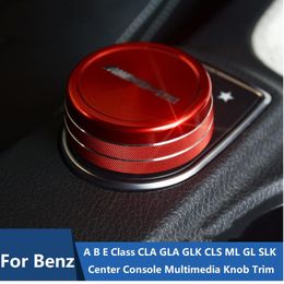 For Mercedes Benz Centre Console AMG Multimedia Knob Trim Cover For A B E Class CLA GLA GLK CLS ML GL SLK230M