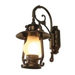 Outdoor waterproof Corridor Wall Lamp Vintage Villa European Glass kerosene Bottle Landscape Hallway Door Bedroom Bedside Wall Sco253V