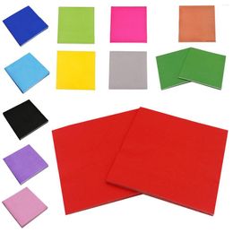 Table Napkin 1 Pack Solid Color Printed Paper (black)