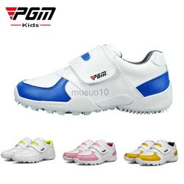 Other Golf Products PGM 1Pair Fashion Sports Shoes Children Girls Boys Golf Shoes Anti-skid Leather Outdoor Kids Sneakers XZ054 HKD230727