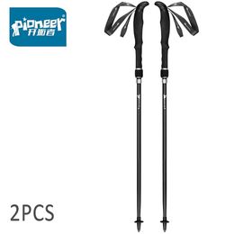 Poles Pioneer Full Carbon Fiber Trekking Poles Ultralight Folding Collapsible Trail Running Hiking Walking Sticks Lightweight Canes