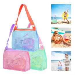 Children Beach Travel Protable Mesh Organiser Bag Kids Swimming Bags Beachs Toys Towel Storage Bag Women Cosmetic Makeup Sack LL
