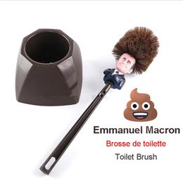 Emmanuel Macron WC Toilette France President cleaning Brush Toilet Brush Make The Toilet Great Again cleanser Brosse de toilette 2230q