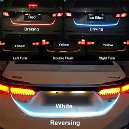 Car Rear Trunk Signal Lamp RGB Auto LED Strips Light Driving Signals Reverse Brake Lighting Truck Flow Strip Lights214R