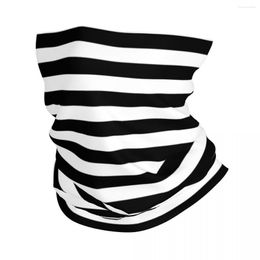 Scarves Black And White Stripe Pattern Bandana Neck Cover Balaclavas Face Mask Scarf Multifunctional Headwear Outdoor Sports Unisex