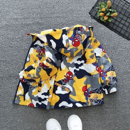 Jackets Camouflage Spirderman Kids for Boys Spring and Autumn Clothes Fashion Outerwear 212Y Windbreaker Baby Hooded 230726