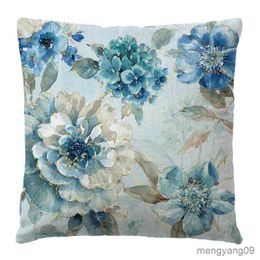 Cushion/Decorative Cute Flower Printed Cushion Covers for Cushion Home Decor Soft Living Room cases Retro Covers Decorative s R230727