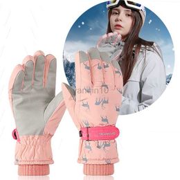 Ski Gloves Ski Gloves Women Ultralight Waterproof Warm Winter Gloves Mobile Phone Touch Screen Skiing Gloves Snow Motorcycle Gloves HKD230727