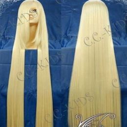 200cm Extra long wig New Blonde Straight Cosplay Wig251P