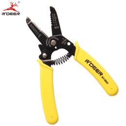 RDEER Wire Stripper 166mm AWG Single Wire Sizes 16/18/20/22/24/26 Cutting Edge Cable Automatic Wire Stripper Hand Tools