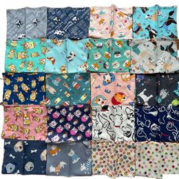 Dog Apparel 100Pcs/Lot Puppy Pet Bandanas Collar Scarf Bow Tie Cotton Most Fashionable Y01 Drop Delivery Home Garden Supplies Dha5Y