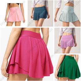 lulus Pleated Tennis Skirt Lemens Women Gym Clothes Sports Shorts Female Running Fitness Dance Yoga Underwear Beach Biker Golf High Quality