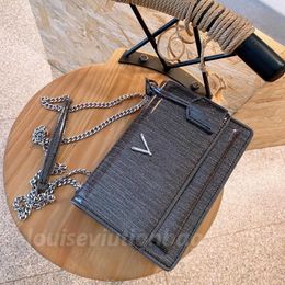 Clutch flap luxury Designer SUNSET tote bag shoulder WOC smooth Leather Metal fittings envelope metal sign handbag with chain womens men crossbody bags