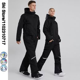 Other Sporting Goods Onepiece Ski Suit for Men Women Jumpsuit Winter Warm Windproof Waterproof Jacket Pants Set Snowboarding SK063 230726