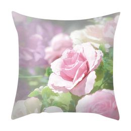 Cushion/Decorative Beautiful Flowers Rose Girl case Wedding Romantic Rose Wedding Gift Garden Sofa Home Decor Throw