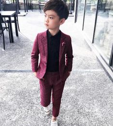 Blazer Formal Kids Party 2pc Boys Clothes Formal Suit for Wedding 2022 Toddler Boy Blazer Suit Dress Student School Ceremony Costumes