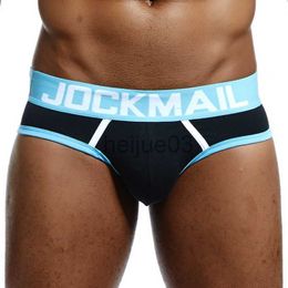 Briefs Panties JOCKMAIL Open Backless crotch G-strings Sexy Men Underwear Briefs Gay Penis tanga Short Gay Male Underwear Slip Thongs hot x0726