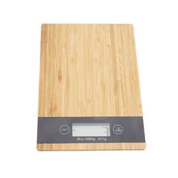 Household Scales Bamboo Wood Grain Scale LED Display Electric Digital Multi-function Kitchen Scale Measuring Weighing Scales Measuring Tools x0726 x0724 x0719