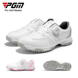 Other Golf Products PGM Women's Waterproof Golf Shoes Fashion Simple Striped Sneakers HKD230727