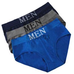 Briefs Panties 3Pcs/lot Men's Briefs Underwear Sexy Man Panties MEN Letter Underpants Breathable Comfortable Male Bikini Shorts Black Blue Red x0726