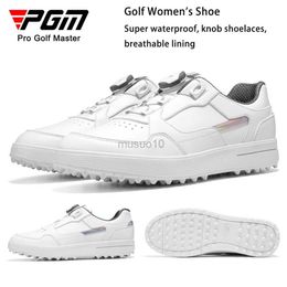 Other Golf Products PGM Women Golf Shoes Waterproof Anti-skid Women's Light Weight Soft Breathable Sneakers Ladies Knob Strap Sports Shoes XZ267 HKD230727