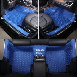 Custom Fit Car Accessories Car Mat Waterproof PU Leather ECO friendly Material For Vast of vehicle Full Set Carpet With Logo Desig264a