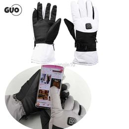 Ski Gloves Waterproof Snowboard Electric Thermal Gloves Cotton Heating Hand Warmer Cycling Motorcycle Bicycle Ski Outdoor Winter Gloves HKD230727