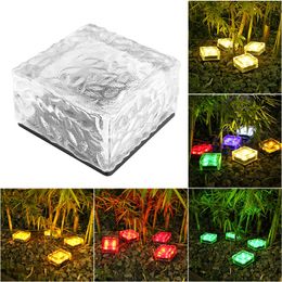 Garden Decorations Solar Outdoor Ice Cube Lamp IP65 Waterproof Multicolor LED Light For Yard Park Decoration Landscape Path 230727