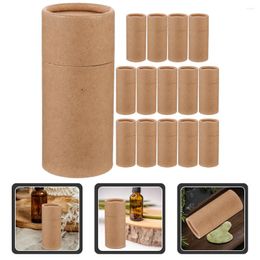 Storage Bottles 15 Pcs Tea Pot Round Container Lid Gift Paper Tube Bottle Packing Box Leaf Jar Packaging Face Mounting Can Holder