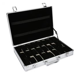 24 Grid Aluminium Suitcase Case Display Storage Box Watch Storage Box Case Watch Bracket Clock Clock246v