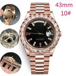 High-quality luxury Baguette 69 blue din red din dial bezel large claw drill and large round diamond bezel 40mm813 automatic steel waterproof watch