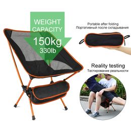 Camp Furniture Ultralight Folding Outdoor Backrest Chair Superhard Camping Portable Picnic Seat Collapsible Fishing Tools 230726