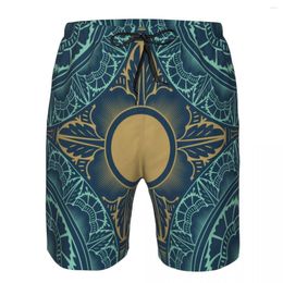 Men's Shorts Men Beach Quick-drying Swimming Trunks Geometric Flower Swimwear Swimsuit Beachwear Bathing