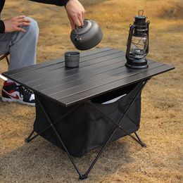 Camp Furniture Ultra Light Folding Desk Camping Table Foldable Outdoor Dinner Party Picnic BBQ Black Storage Bag self drive camping 230726