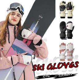 Ski Gloves KoKossi Winter Warm Ski Gloves Waterproof Windproof Thermal Fleece Skiing Snowboard Snow Sports Screen Touch Gloves Unisex HKD230727
