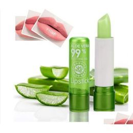 Other Health Beauty Items 1Pc Aloe Vera Lip Balm Lipstick Color Mood Changing Long Lasting Moisturizing Stick Cosmetic Maquiagem D Dhzg7