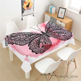Table Cloth Fashion Butterfly Tablecloth Home Dining Table Cover Coffee Table Decor Picnic Rectangular Waterproof Tablecloth De Table R230727