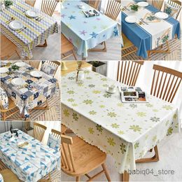 Table Cloth Tablecloth Rectangular Leaf Printed Cute Waterproof Table Cover Style Square Dining Table Cloth Oilproof De Table R230727
