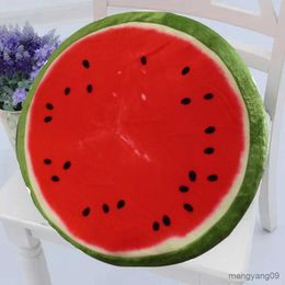 Cushion/Decorative Memory Foam Soft Seat Pad Round Plush Cushion Orange Kiwi Watermelon Fruit Toys Seat Pad R230727