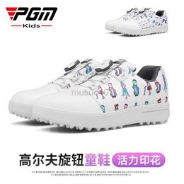 Other Golf Products PGM Golf Children's Shoes Casual Sports Kids Sneakers Knob Shoelaces Microfiber Waterproof Anti Slip XZ241 Wholesale HKD230727