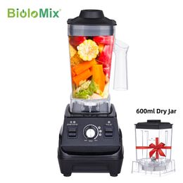 Juicers BioloMix Mini Pro 1800W High Power Smoothie Blender BPA Free 1.8L and 0.6L Dual Jar High Performance Kitchen Mixer Juicer 230726