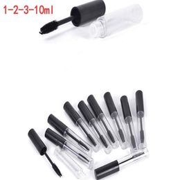 Empty Black Eyelash Tube Mascara Cream Vial Container 1ml 2ml 3ml 10mL Fashionable Refillable Bottles Makeup Tool Accessories273f