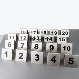 Stainless Steel Table Number Cards Wedding Restaurant Cafe Bar Table Numbers Stick Set For Wedding Birthday Party Supplies 1-50 1-319H
