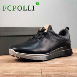 Other Golf Products Hot Sale Golf Sneakers for Man Good Quality Walking Shoes Mens Genuine Leather Golf Shoes Men Anti-Slippery Athletic Men Shoes HKD230727