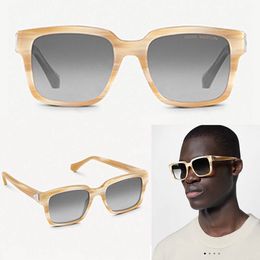 Men Square Sunglasses Designer Z1694 Vintage Acetate Fiber Marble Pattern Frame Sunglasses for Mens Summer Fashion Luxury Brand Glasses Z1786