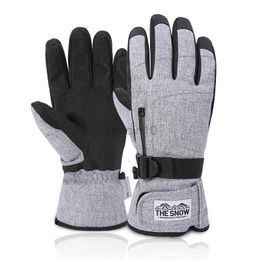 Ski Gloves New Unisex Winter Snowboard Ski Gloves Ultralight Non-slip Touch Screen Waterproof Keep Warm Gloves Snowmobile Riding Gloves HKD230727