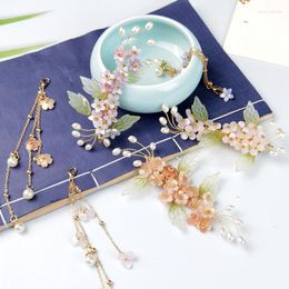 Hair Clips Fairy Long Tassel Flower Barrettes Accessories Ancient Hairpin Side Clip