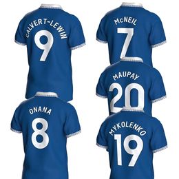 9 CALVERT-LEWIN Customized 23-24 Soccer Jerseys 5 KEANE 7 MCNEIL 8 ONANA 16 DOUCOURE 19 MYKOLENKO 20 MAUPAY Football wear yakuda dhgate wholesale